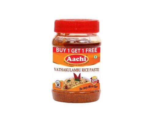 Aachi New vathakulambu paste - 200g (Buy 1 get 1(Different Flavour) & MJR Special Fryums -200gm