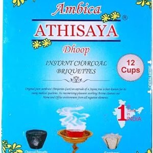 Ambica Athisaya Dhoop Cones | Herbal and Organic Dhoops for Pooja | Sambrani Dhoops | Dhoops for Pooja in Home, Temple and Office – 11 Cones.(Pack of 2)