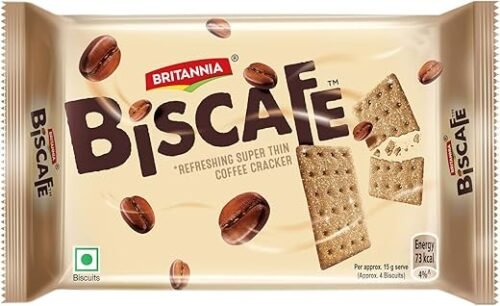 Britannia Biscafe - Super Thin Coffee Cracker | 100 gm | Thin crunchy coffee biscuit