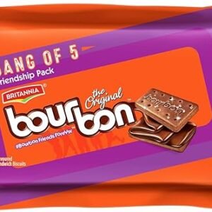 Britannia Bourbon Chocolate Cream Biscuits, 5Nx100g = 500g