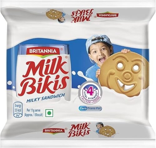 Britannia Milk Bikis Milk Cream Biscuits, 200g