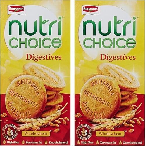 Britannia NutriChoice Digestives Whole Wheat, 250g (Pack of 2)