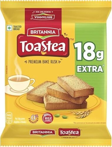 Britannia Toastea Premium Bake Rusk with goodness of Elaichi, Sooji & Wheat, 183g