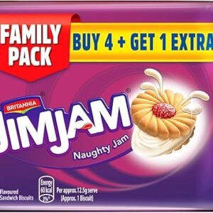 Britannia Treat Jim Jam (4+1) 460g or 500g On Pack Combi