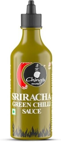 Ching’s Secret Sriracha Green Chilli Sauce, 530g, Hot Green Chilli Sauce With Perfect Blend Of Spicy & Tangy, Dip, Spread, Cook, Drizzle, 100% Veg