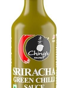 Ching’s Secret Sriracha Green Chilli Sauce, 530g, Hot Green Chilli Sauce With Perfect Blend Of Spicy & Tangy, Dip, Spread, Cook, Drizzle, 100% Veg