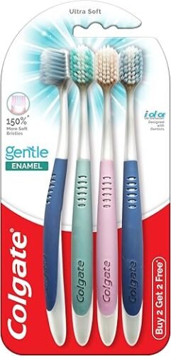 Colgate Gentle Enamel Toothbrush Combo Pack Offer, Ultra Soft Tooth brush - 4 Pcs