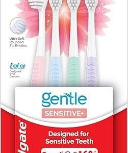 Colgate Gentle Sensitive Soft Bristles Manual Toothbrush For Adult Combo Pack Offer - 4Pcs, Multi Colour