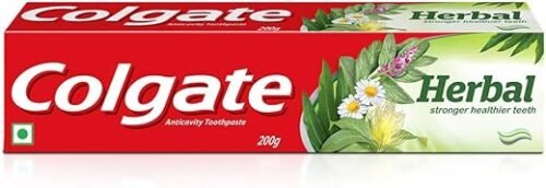 Colgate Herbal Toothpaste 200g, Goodness of Natural Ingredients for Healthy Teeth, Fresh Breath, Sugar-free & Gluten free Tooth Paste