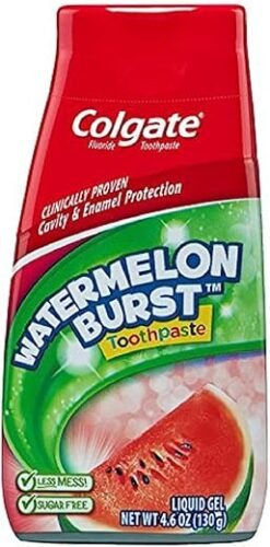 Colgate Kids 2 In 1 Toothpaste & Mouthwash, Watermelon Flavor, 4.6 oz (130 g)