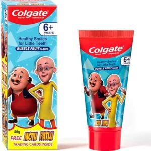 Colgate Kids Toothpaste For 6+ Years, Motu Patlu, Bubble Fruit Flavour, Gentle Protection Tooth Paste With 50% Lesser Abrasive Formula For Protecting Against Cavities, Enamel...