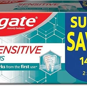 Colgate Sensitive Plus Toothpaste, Tooth Paste With Pro Argin Formula for Sensitivity Relief, 140gm (Combo Pack Offer)