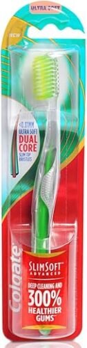 Colgate Slim Soft Advanced, Ultra Soft Manual Toothbrush For Adult, Multi Colour - 1 Pc