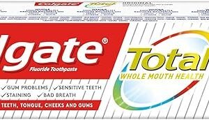 Colgate Total Advanced Health Anticavity Toothpaste - 240g with Colgate Strong Teeth Anti-Cavity Toothpaste – 300g with Free Toothbrush