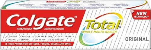 Colgate Total Advanced Health Anticavity Toothpaste - 240g with Colgate Strong Teeth Anti-Cavity Toothpaste – 300g with Free Toothbrush