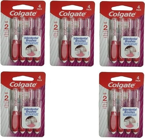 Colgate Total Interdental Brush For Improved Mouth Health (Size - 2mm For Small Spaces Between Teeth, Pack of 20)