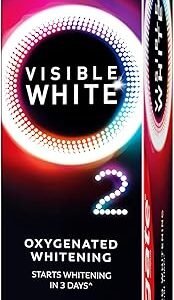 Colgate Visible White O2, Teeth Whitening Toothpaste (50g) for noticeably whiter teeth starting in 3 days with Active Technology, Enamel Safe Teeth Whitening & Fresh Breath