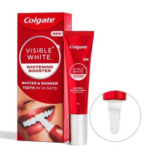 Colgate Visible White Whitening Booster Gel (13 g), Leave On Teeth Whitening Treatment with Active Oxygen Technology, Whitens Teeth in 14 days, Removes Stains & Brightens Teeth,...