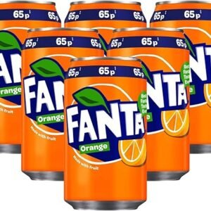 Fanta Sparkling Orange Fruit Drink, 6 x 330