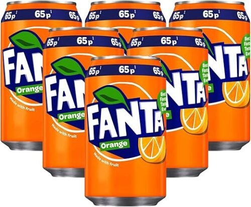 Fanta Sparkling Orange Fruit Drink, 6 x 330