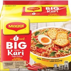 Maggi 2 Minit BIG KARI [Curry Flavor] Noodles 530g Pack (Imported), The Product of Malaysia