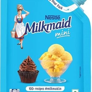 Milkmaid Nestle Mini, Sweetened Liquid Condensed Milk With No Artificial Preservatives, Easy Pour Pack, 210G