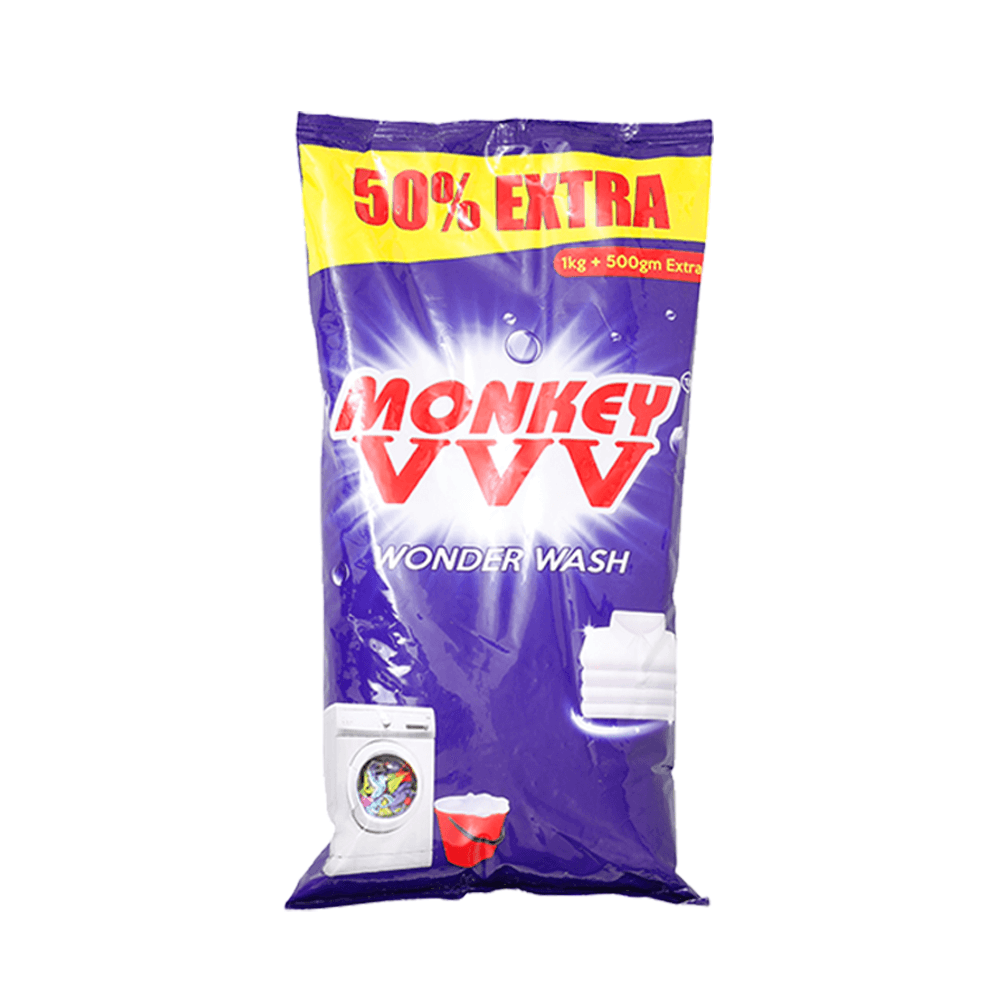 Monkey VVV Wonder Wash Detergent Powder - 1.5kg