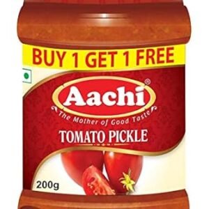 MR & SONS Aachi Tomato Pickle - 200g (Buy 1 Get 1 Free) & MJR Special Fryums /Papad-200g