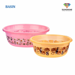 Printed plastic basin tub